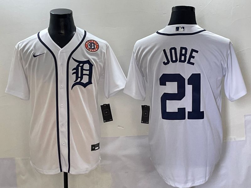 Men 2025 Detroit Tigers 21 Jobe White Game Nike MLB Jersey style 3